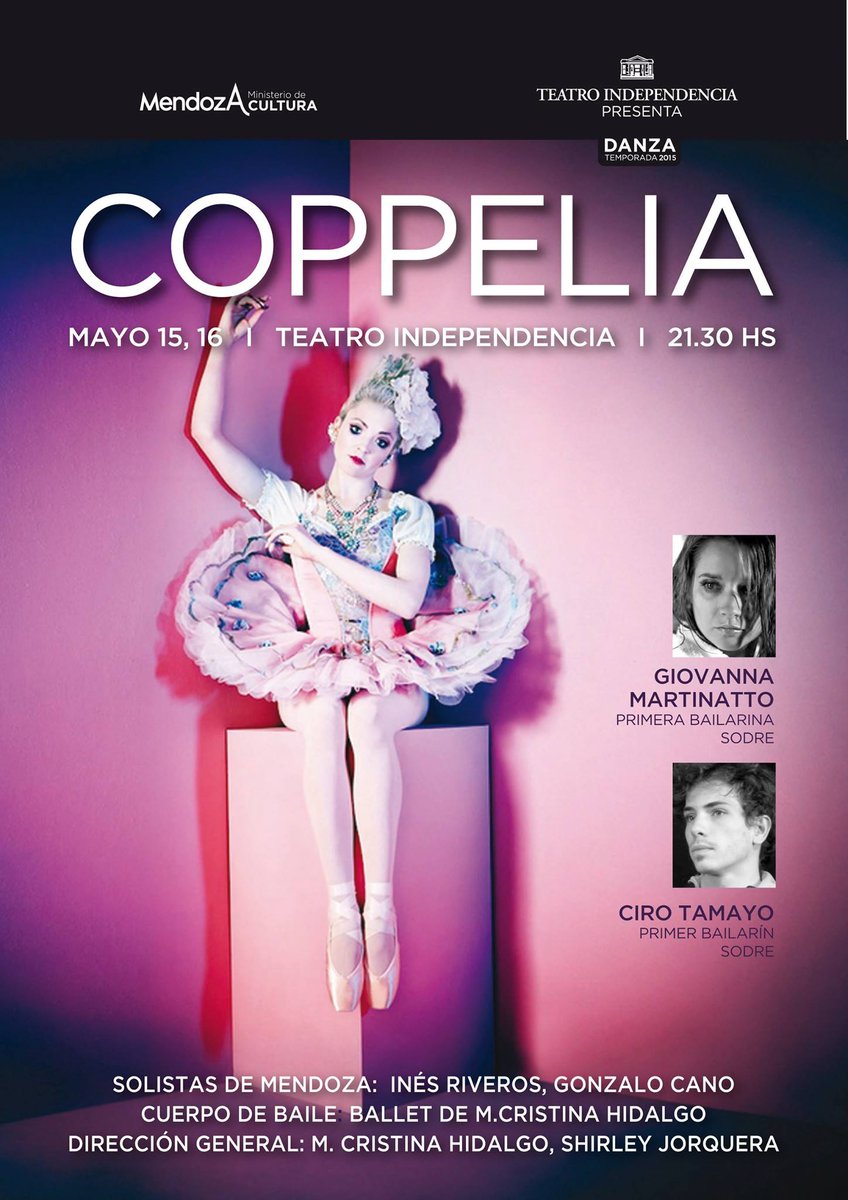 TeIndependencia's tweet photo. Esta noche COPPELIA en el @TeIndependencia ! Quedan pocas entradas! Los esperamos! @MarizulMza @FabricioCentorb http://t.co/TE26Us1BzZ