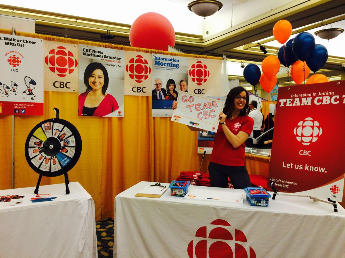 kelishes's tweet photo. Team CBC booth is up and running for @BNmarathon @AArchibald #teamcbc #cbcns Stop by &amp; say hi http://t.co/uQWUI6UMey