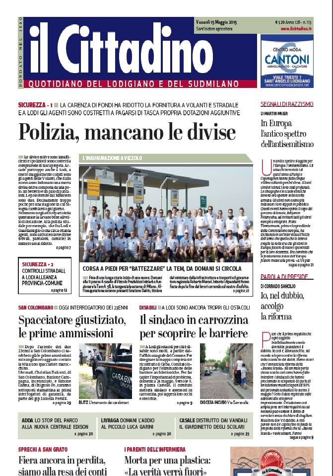 clebalodi's tweet photo. Oggi siamo in prima pagina!!! "Il sindaco in carrozzina per scoprire le barriere" #alpostomiolodi24maggio http://t.co/u34O5YqVYg