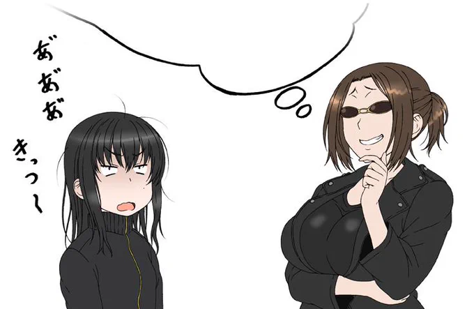 アニゲラへの投稿画像です。改めてカラーで描き直させていただきました。女・杉田さんが例のCMをやっていたら・・・。 