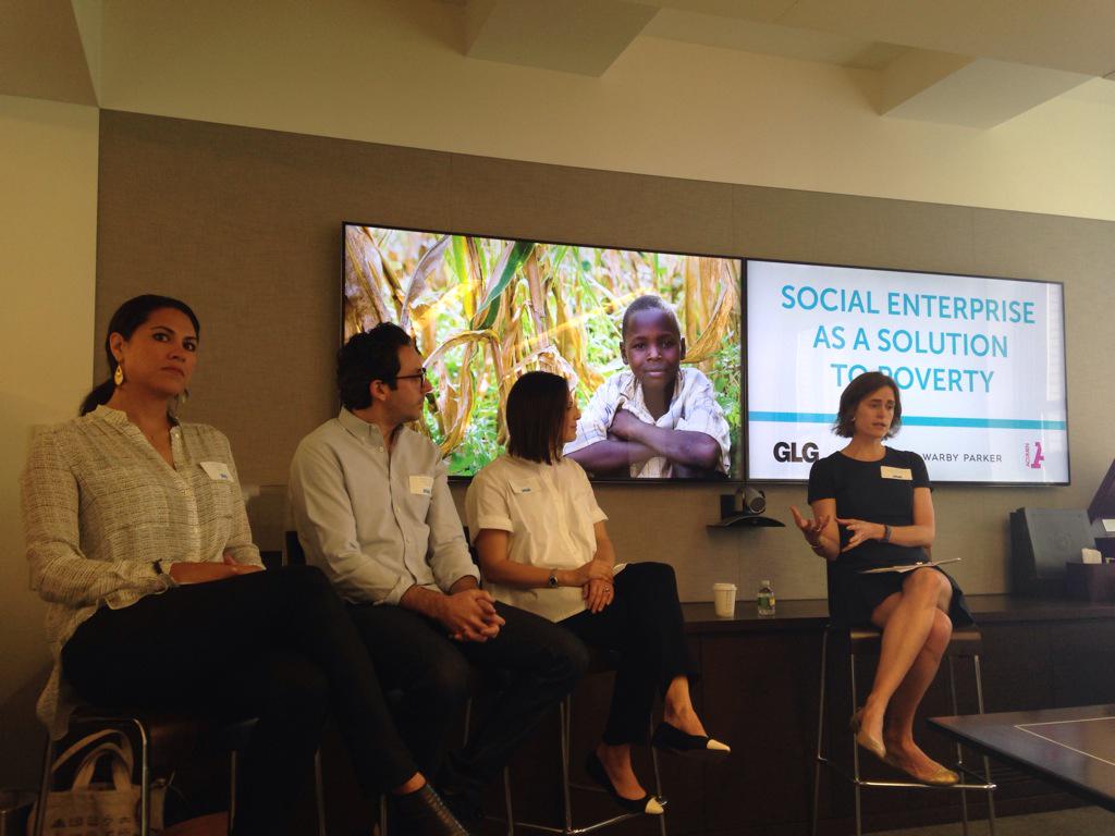 JerryanneH's tweet photo. Excited to kick off @goodsforgood's #seforgood panel w @MelissaKushner @NeilBlumenthal @sabrinadupre #socent http://t.co/xeYmcIGAq7