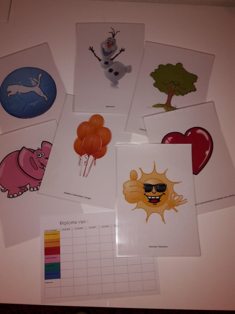 Nieuw hulpmiddeltje bedacht voor ouder- en kindgym: voor elk behaald onderdeel een stempel mogen plaatsen!