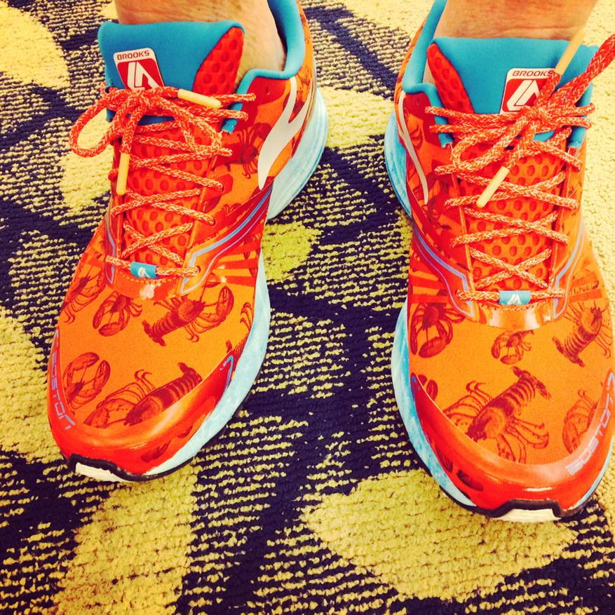AArchibaldPR's tweet photo. They're so cute! MT @kelishes: The #brooks lobster shoes are in town for @BNmarathon #cbcshowyourshoes #cbcns http://t.co/pt15txBgFp