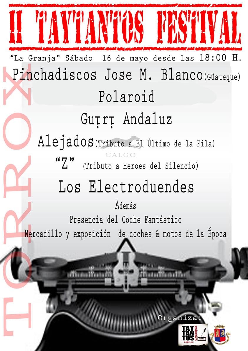 JuventudTorrox's tweet photo. Mañana no puedes faltar al II Taytanto Festival en la Granja a partir de las 18:00 horas... #torrox http://t.co/qkp6f8ySwJ