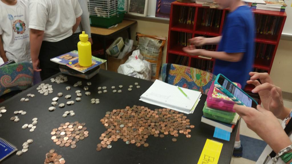teachnrun1's tweet photo. Counting our nickels #fillitfriday #pvskype24 #Nickels4Nepal @beverly_ladd http://t.co/hN97dwQiop