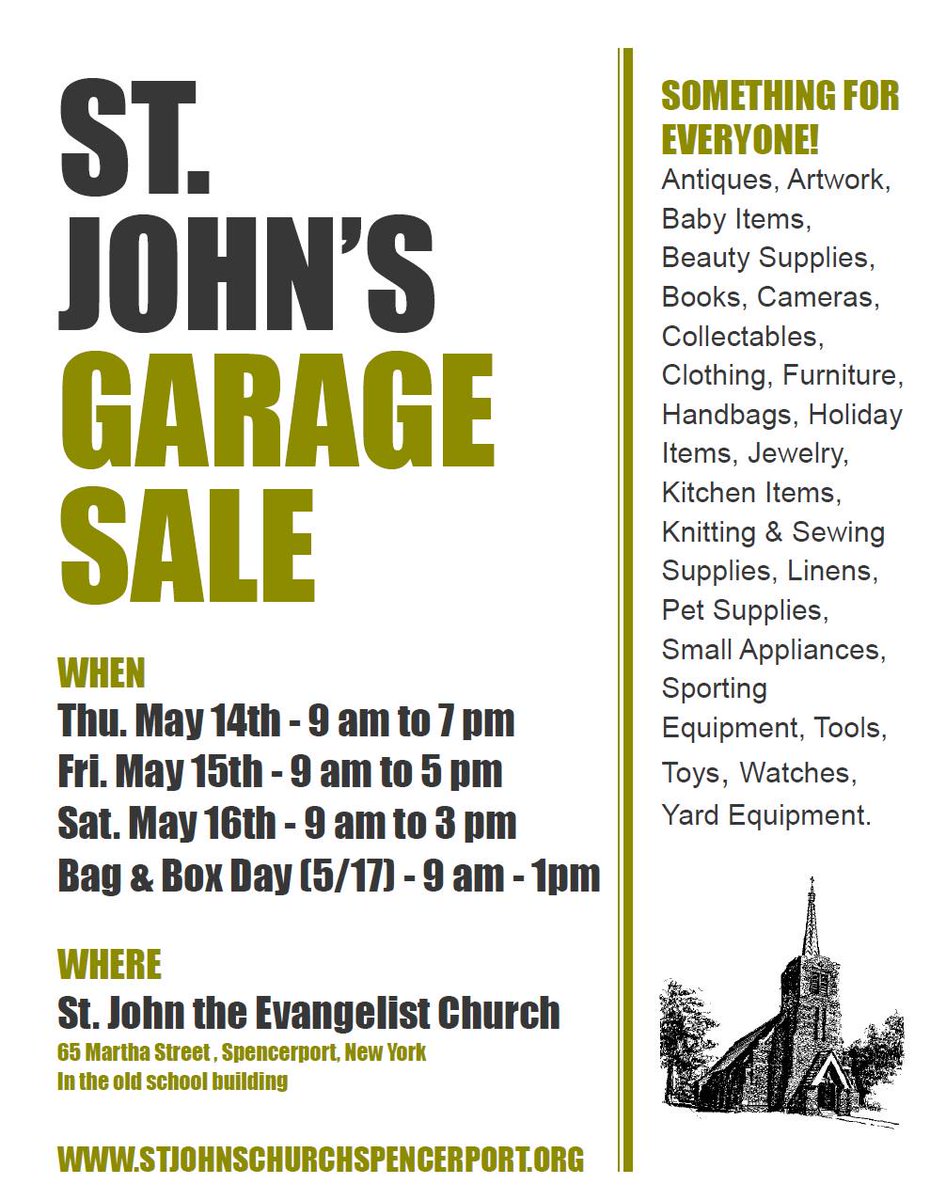 Diocese Of Rochester On Twitter Garage Sale At St John S In