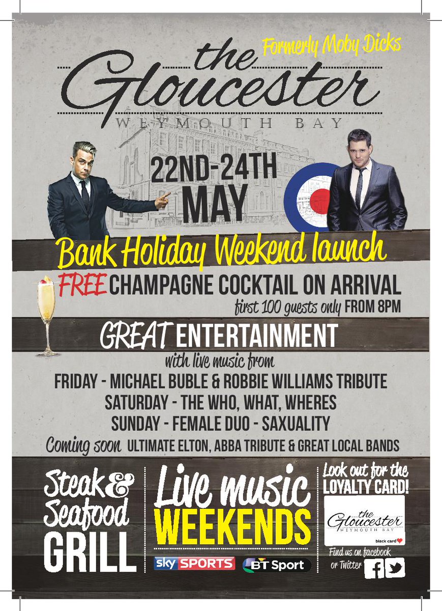 The_Gloucester's tweet photo. #Weymouth #newmenu #food #relaunch #Dorset #BankHolidayWeekend #bankholiday @The_Gloucester http://t.co/y0iLVTI5Bv