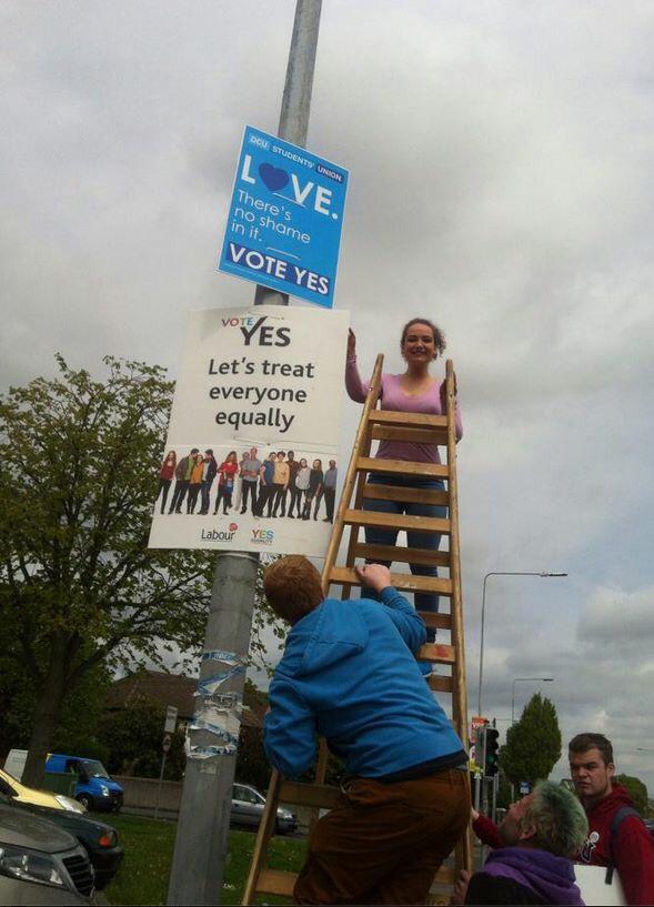 stevenconlon's tweet photo. Ah students are great. @DCUSU have responded to those shame posters put outside universities. #MarRef #MakeGráTheLaw http://t.co/1YHrwIJIGF