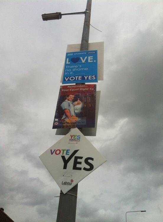 stevenconlon's tweet photo. Ah students are great. @DCUSU have responded to those shame posters put outside universities. #MarRef #MakeGráTheLaw http://t.co/1YHrwIJIGF