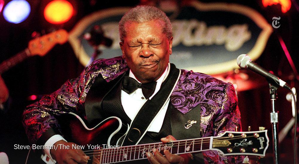 nytimes's tweet photo. The NYT obituary for B.B. King, a defining bluesman for generations http://t.co/qwyaYpKKcx http://t.co/uU7IX055SL