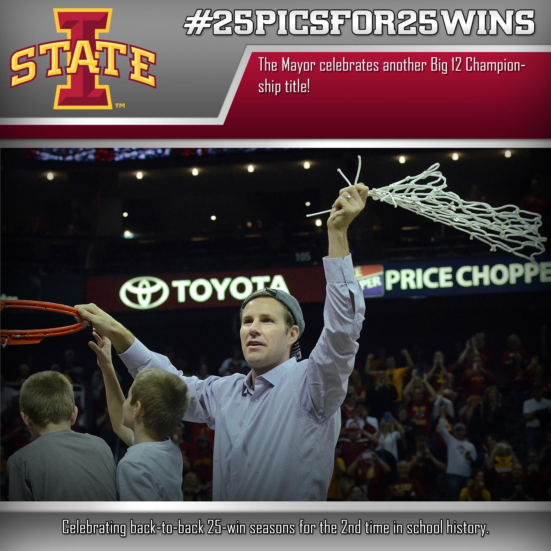 Cyclone Basketball on Twitter: ". @ISUMayor32 celebrates another Big 12 Tournament title