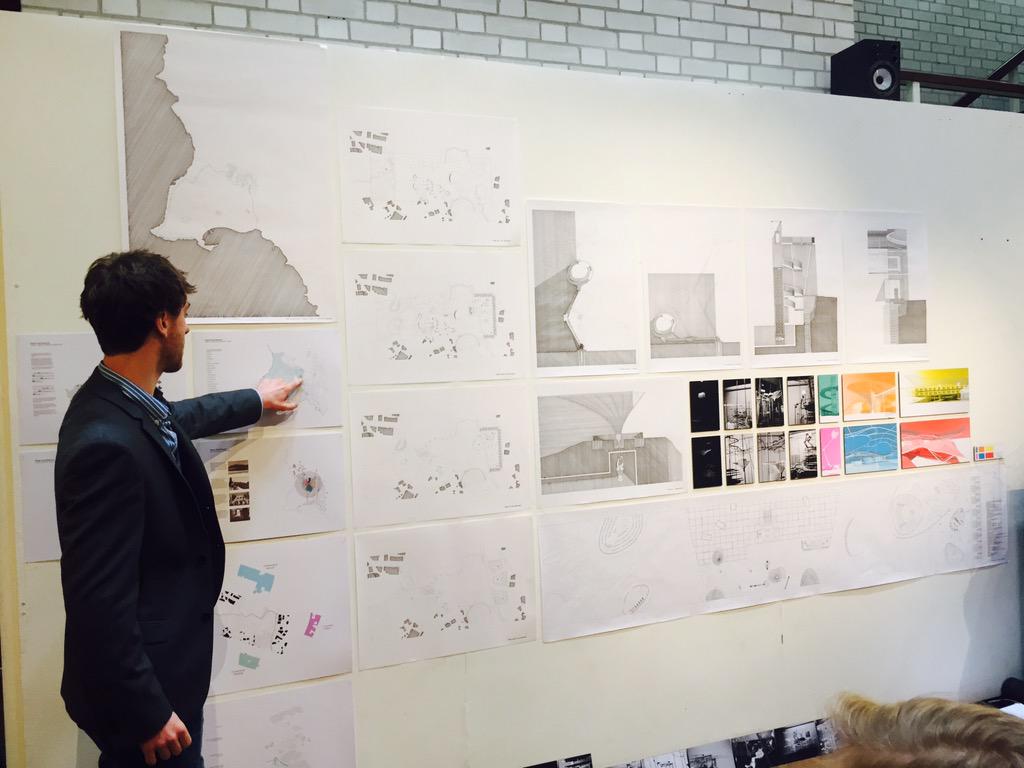 CSAMArch2015's tweet photo. Aaron is pitching his Paphos based project, with some beautiful hand drawings... http://t.co/OcVqvlStu3