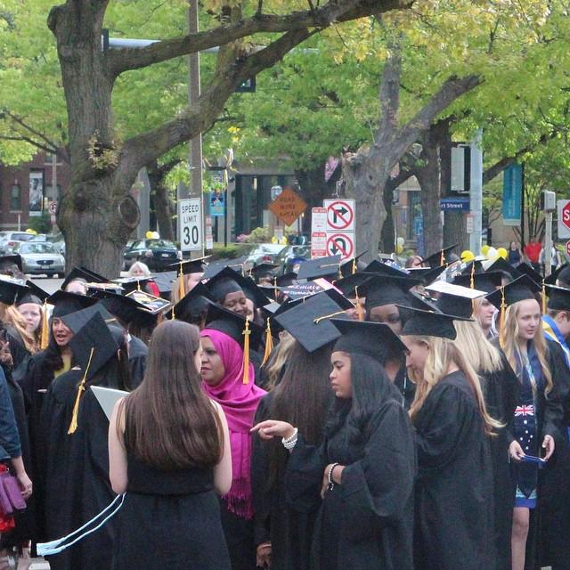 BUWheelock's tweet photo. Just a sea of caps! #wheelock2015 http://t.co/ikWMIaueDx http://t.co/yXLL1roDJx