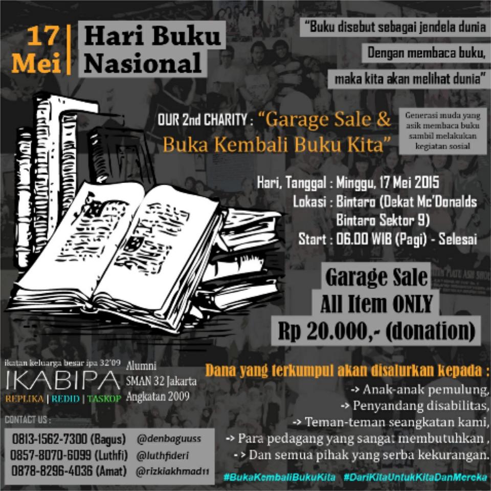 taskop2009's tweet photo. Come and join us 🙌 🙏 #BukaKembaliBukuKita #DariKitaUntuKitaDanMereka #GoodStudentGoodClass http://t.co/7wjZnrkUkP