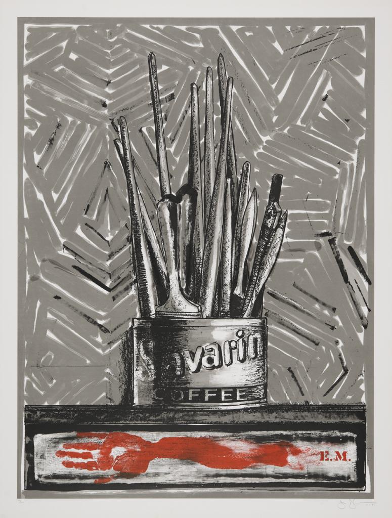 Happy birthday Jasper Johns, represented in our permanent collection with the lithograph, Savarin (Grey), 1977-81 
