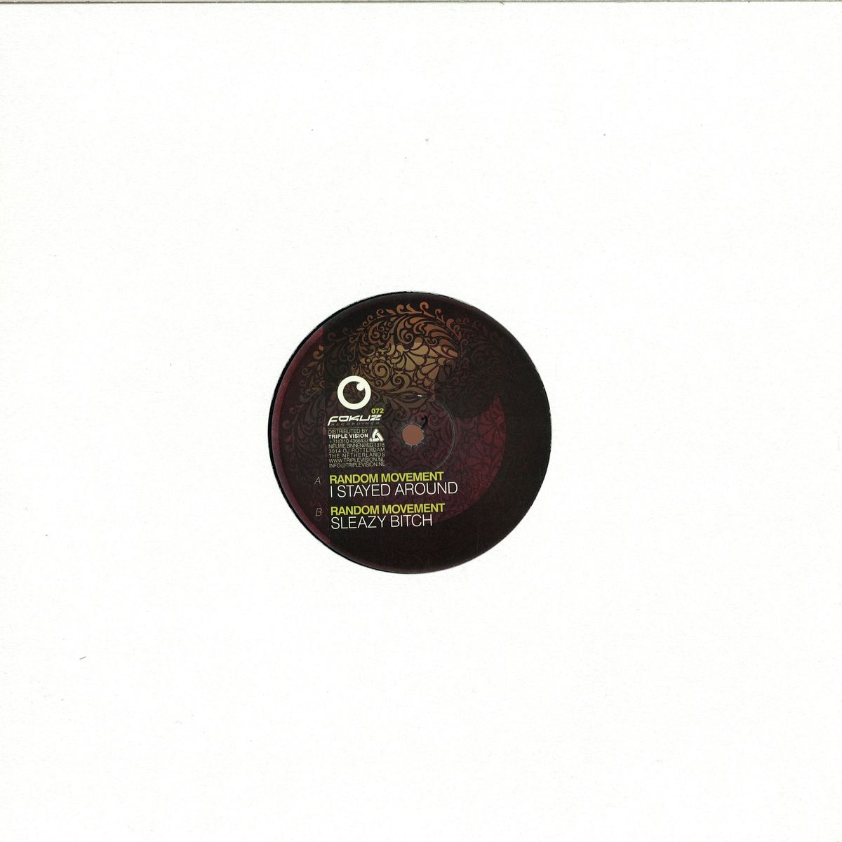 MusicamRecords's tweet image. Fokuz 72 - Random Movement - Sleazy Bitch (12'') - Vinyl #FokuzRecordings #RandomMovement musicamrecords.com