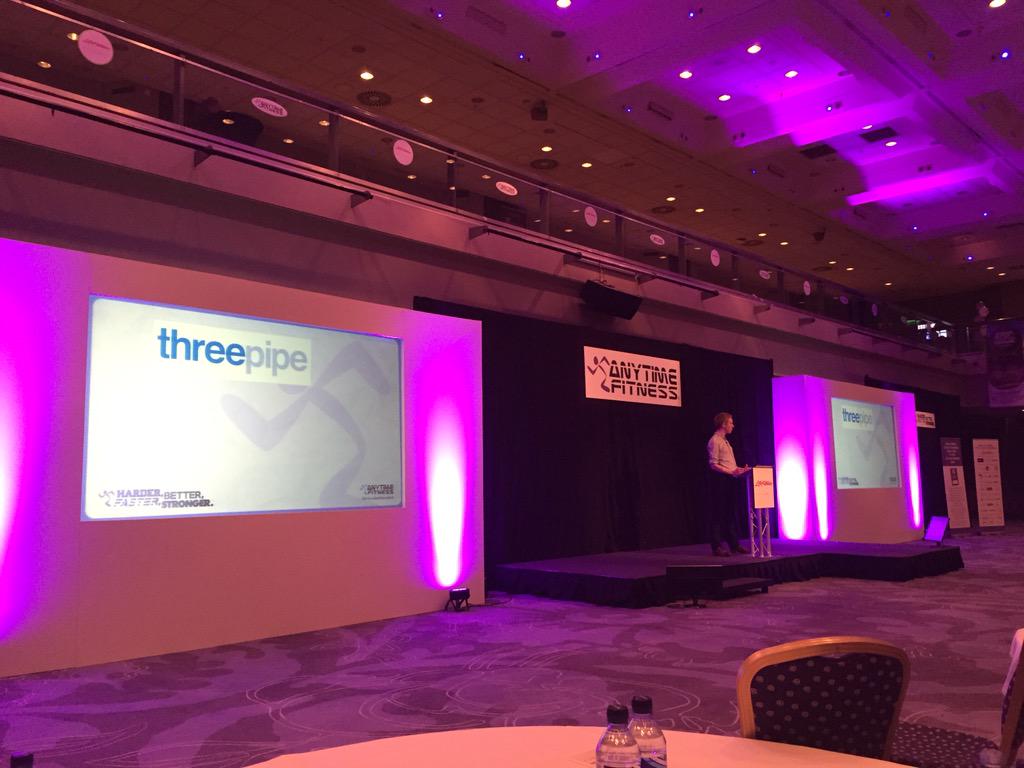 AFBicester's tweet photo. Next up is Christian from @Threepipe who is talking about how they support @AnytimeFitUK #AFConf15 http://t.co/mNhaTvz6VG