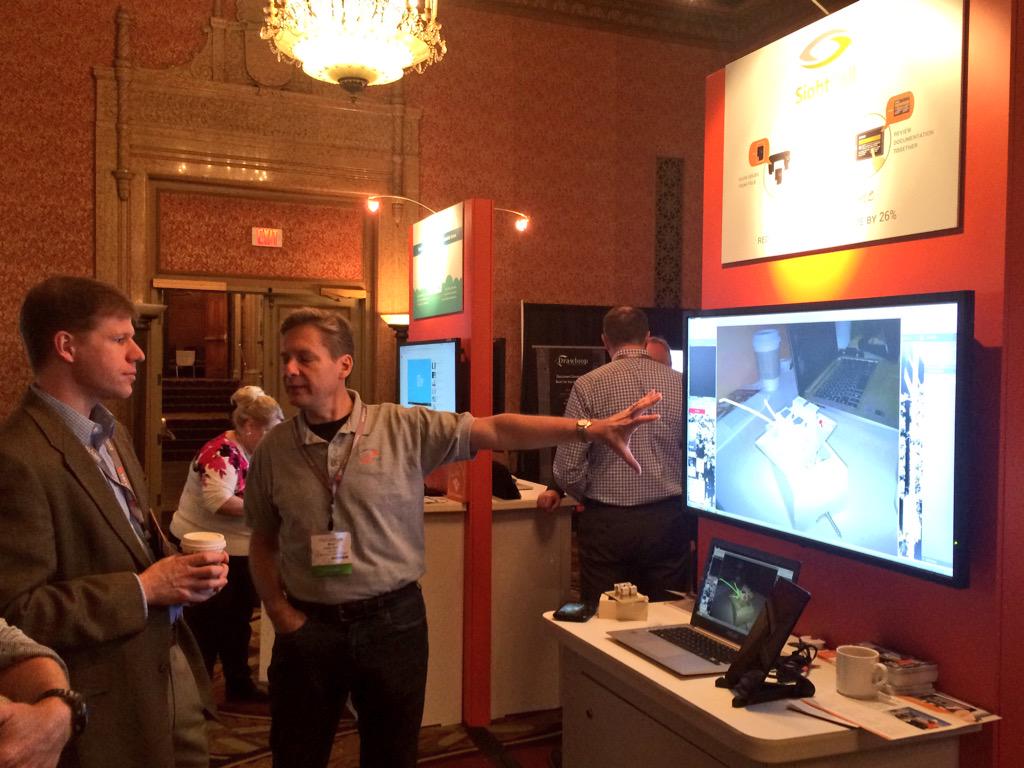 sightcall's tweet photo. Walking #Maximize15 attendees through SightCall LiveSight and showing how to reduce #fieldservice techs downtime 26% http://t.co/2ZFkI5UxuU