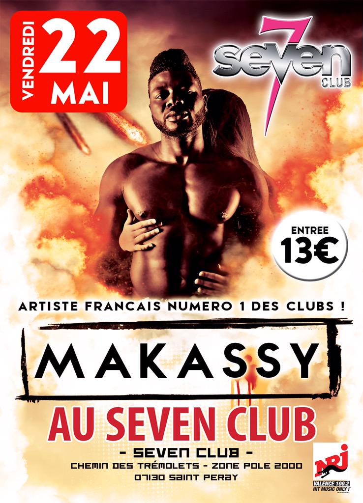 NRJvdr's tweet photo. Il sera le 22 mai au #Seven à #SaintPeray avec @nrjvdr @MakassyOfficiel @26Cedric http://t.co/DX45A7azGB