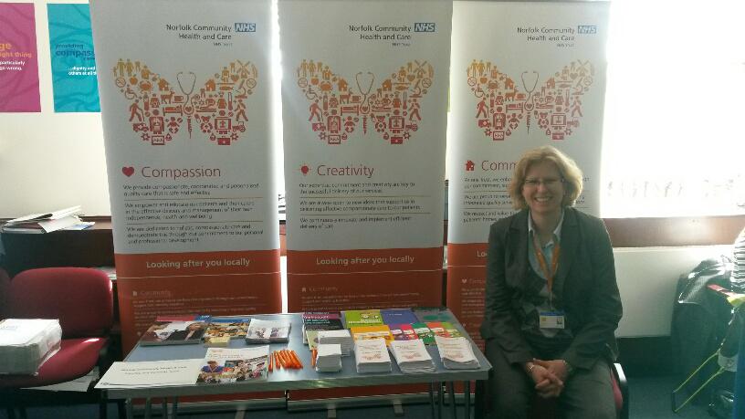 eecnhs's tweet photo. Meet Lorna from HR. She's at @QEHKingsLynnNHS today talking about the work we do with @stonewalluk #eqw2015 http://t.co/0VtBaa3Ash