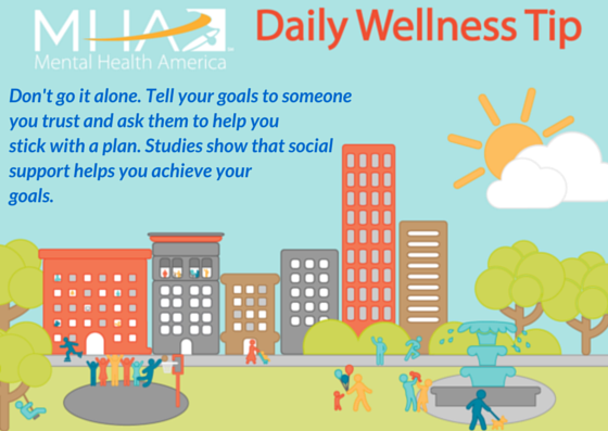MentalHealthAm's tweet photo. Here's your #MHMonth2015 daily tip! #mentalhealth #wellness Get your calendar here: http://t.co/vqzwRur5on http://t.co/Zh3qwbrSUd