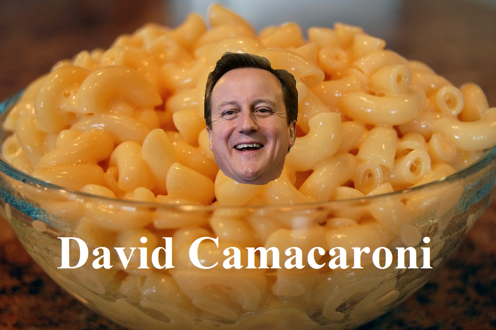 Davidcanrun's tweet image. David Camacaroni #DavidCameron #MacAndCheese #Macaroni #cheese #dairy