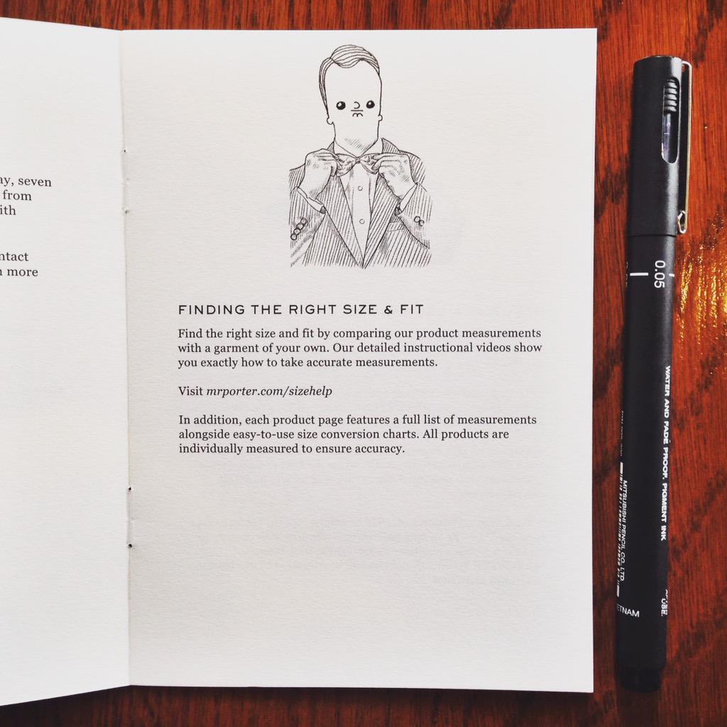 handjazz's tweet photo. @MRPORTERLIVE welcome booklets have some nice headless illustrations in them. That can mean only one thing! http://t.co/wPZAPLXor1