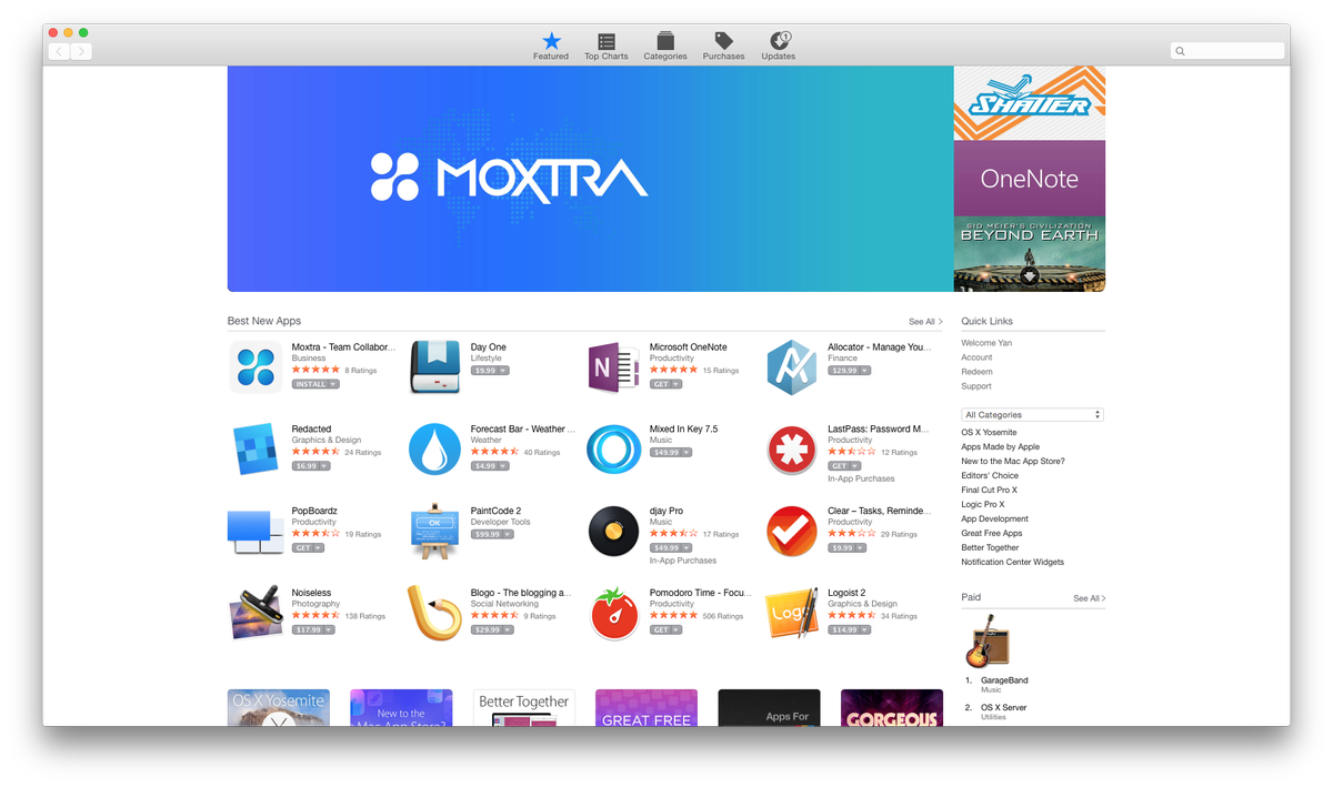 PoweredByMoxo's tweet image. Update Moxtra App for Mac Desktop to v2.1.0! It is featured as Best New Apps in Mac App Store! ow.ly/MZPW5