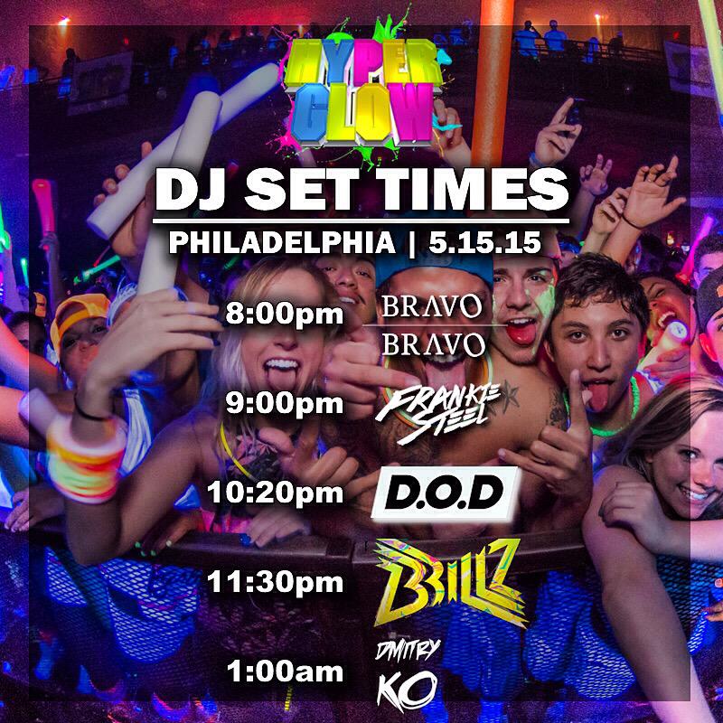 PHILLY TONIGHT!!!

Check out your DJ Set Times! 🔊

@ItsBRILLZ @DJ_DOD @DmitryKOmusic <a href="/DjFrankieSteel/">FS</a> @JoinTeamBravo