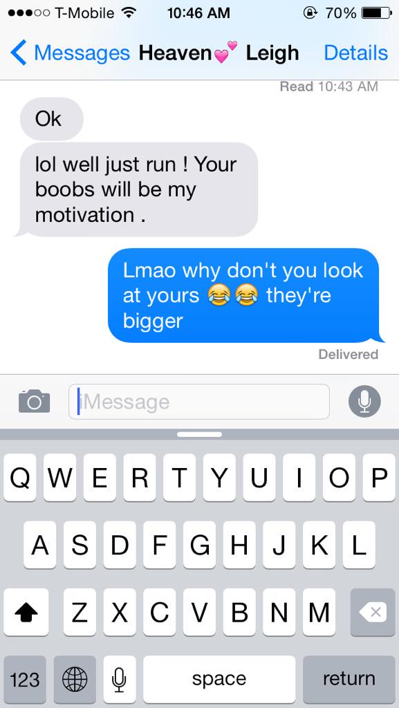 Tetas for the win 🏃🏽 @HeavenLeighhx3