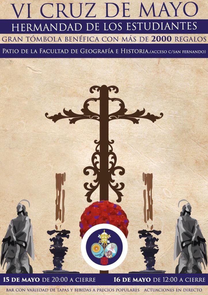 SarusSevilla's tweet photo. Te esperamos esta noche en la #CruzDeMayo de la @Hdadestudiantes a partir de las 20:30 hs http://t.co/g7FAKcttZl
