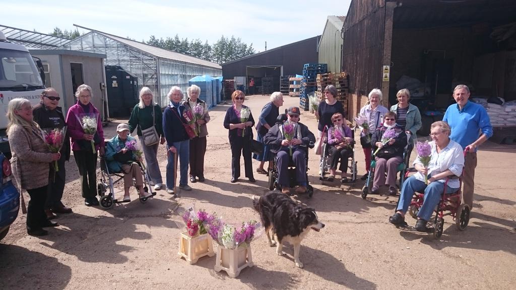 Happy visitors this afternoon, Gardening with Diabilities Norfolk with their stocks to take home! #farmwalk