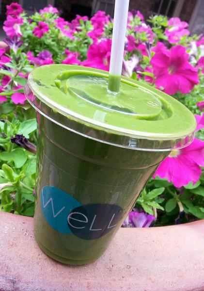 dotologists's tweet photo. Starting the day off w/a green smoothie from @WellCompany that looks picked straight from our courtyard! #StayLocal http://t.co/4vEKqzH1Sz