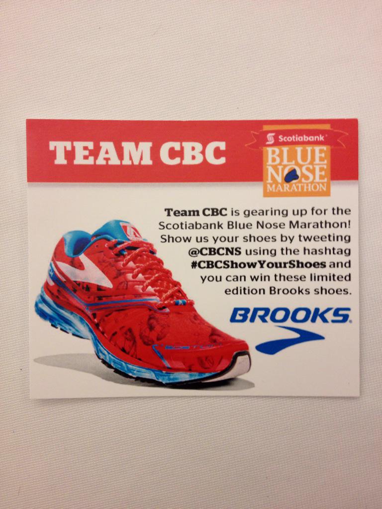 AArchibaldPR's tweet photo. Psst...want to win a free pair of shoes? #cbcns #cbcshowyourshoes #BlueNose2015 @CBCNS http://t.co/kQG7saIaoA