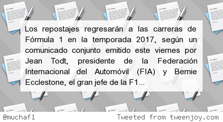 muchaF1's tweet image. #F1 Los repostajes volverán en 2017 j.mp/1JMYYge