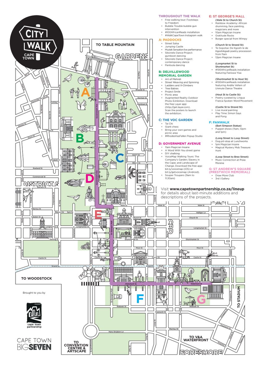 RT <a href="/ctpartnership/">CapeTown Partnership</a>: Here’s the map with the latest line-up for City Walk Saturdays tomorrow - please RT! #walkcapetown