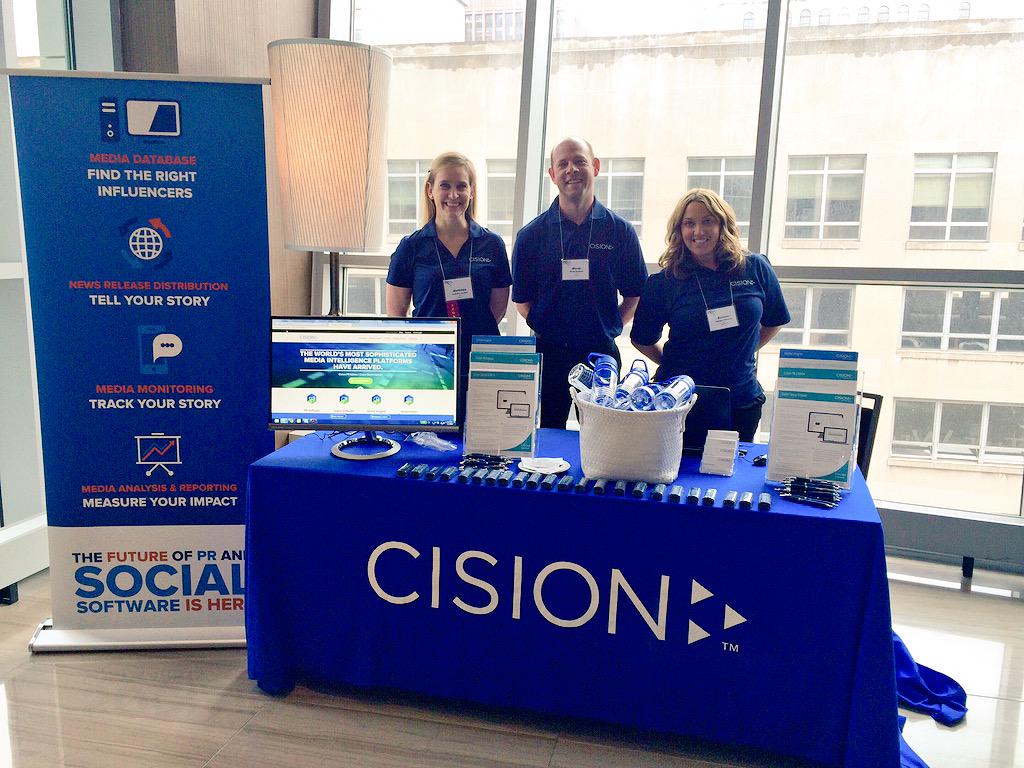 Cision's tweet photo. Team Cision at #PRSAHealth! Be sure to stop by and say hello! :) http://t.co/7tZIZCRef8