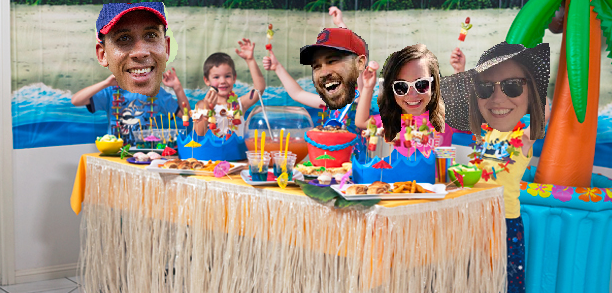 Happy birthday Michael Brantley love your fav birthday crew! That luau party we had last year was awesome. 
