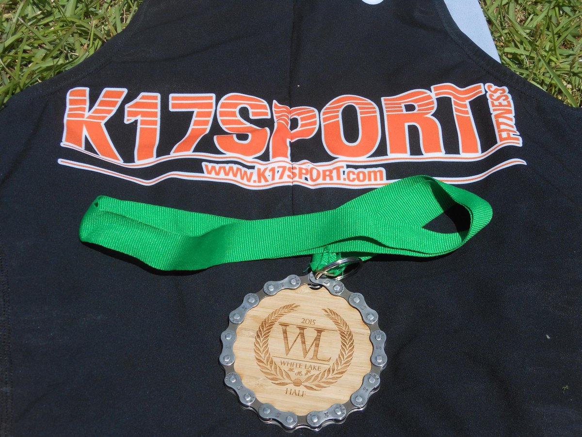 K17SPORT's tweet photo. Awesome finisher medal @SetUpEvents White Lake Half!  #triathlon http://t.co/zkyBfR5hMq
