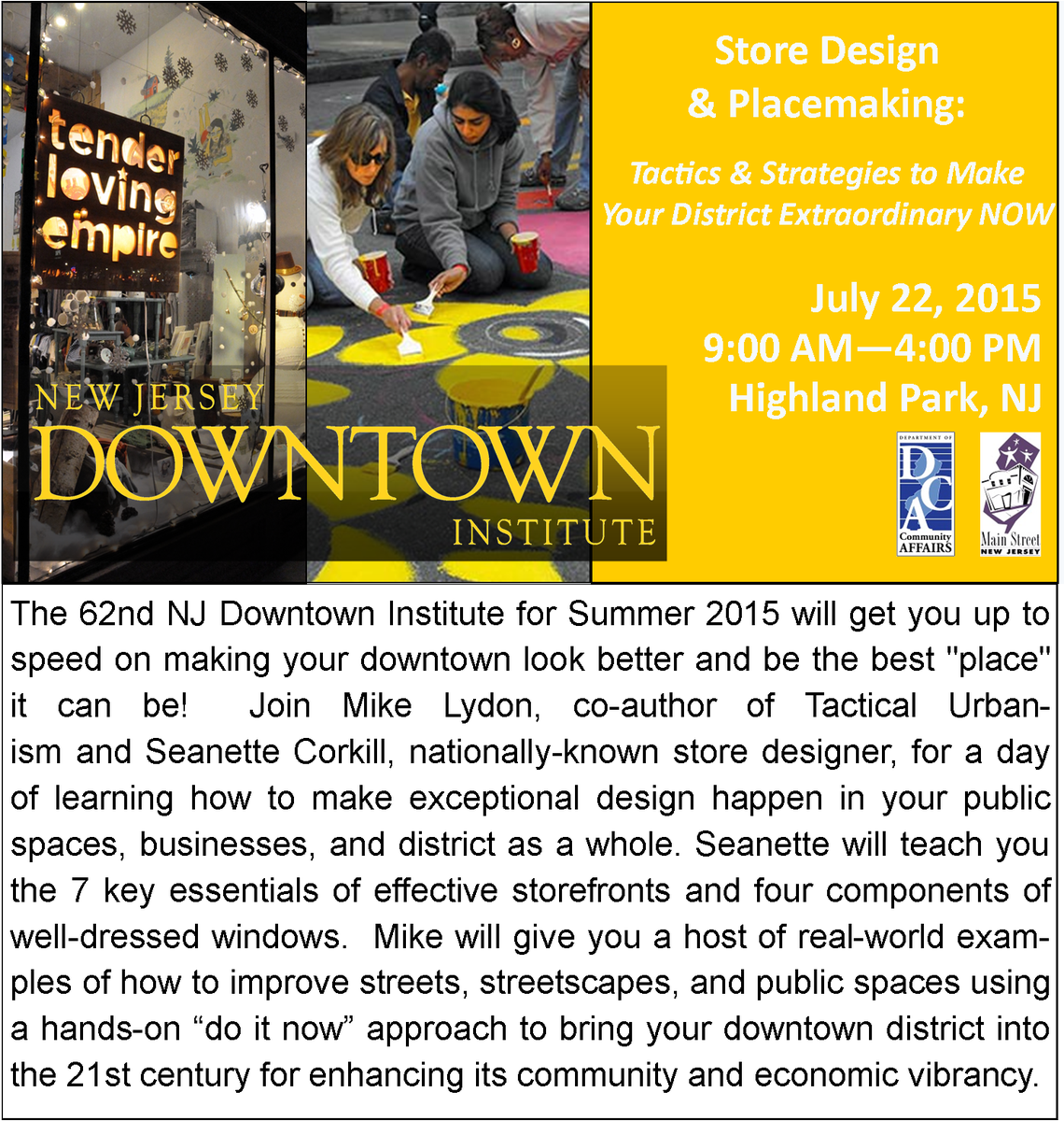 NJ350ShopLocal's tweet photo. Looking to "pop-up" some awesome placemaking &amp; storefronts? Check out our next NJDI on 7/22: https://t.co/YbJ9G9EB72! http://t.co/Muo5s4E91C