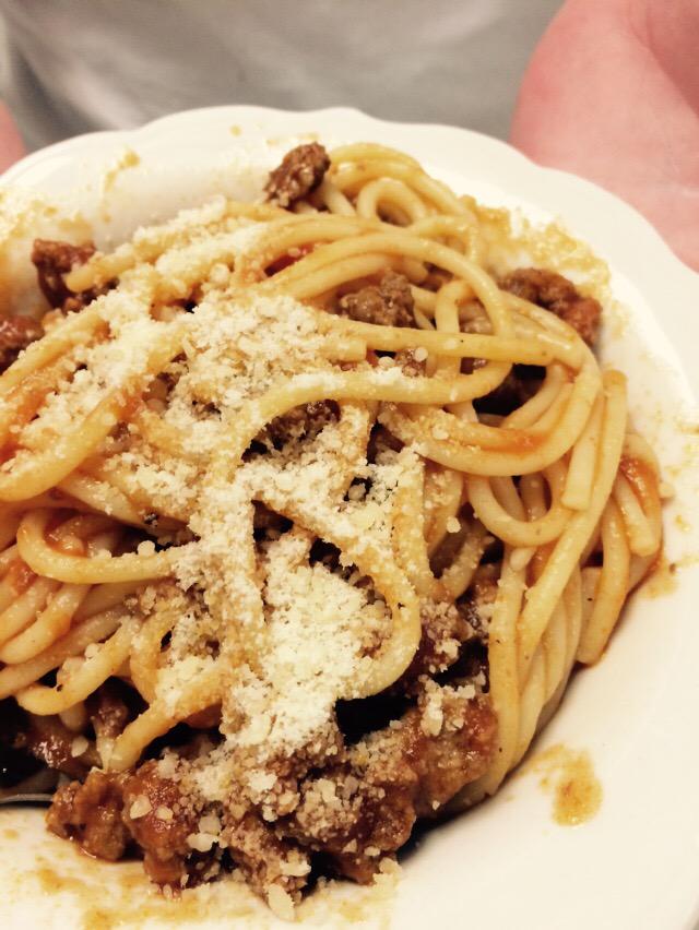 westsideglantz's tweet photo. spaghetti with meat sauce #foods2chopped http://t.co/qLfgQUsPVV