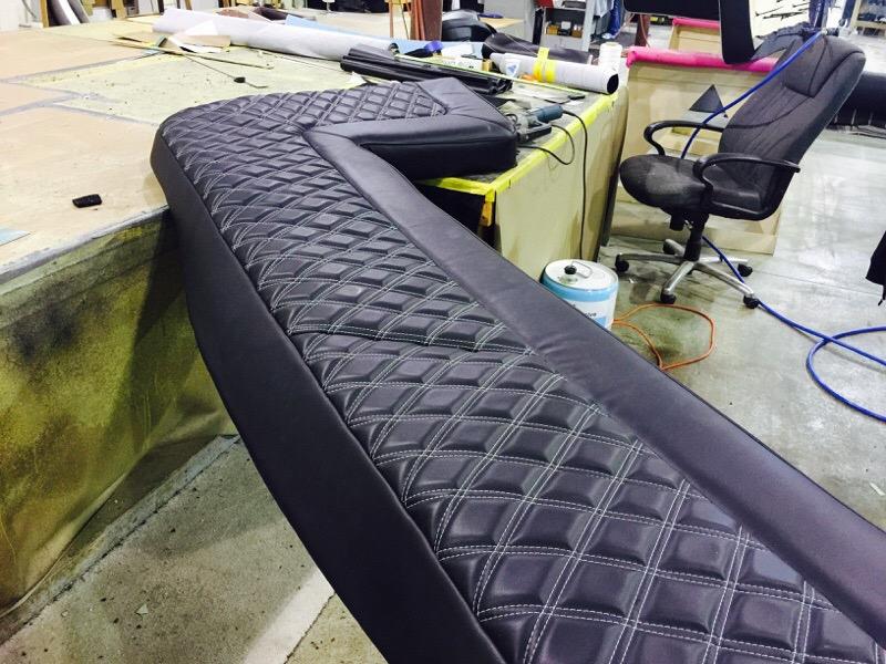 JeffPinnacle's tweet image. Making the new "J" bench seating today for our 2015 Black 300 Stretch. @PinnacleCarSvc #limoland #Pinnaclecarservice