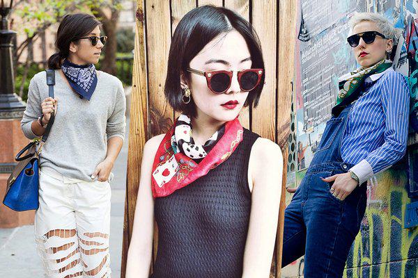 TheCut's tweet image. Yes, you can pull off a jaunty neck scarf: thecut.io/1PKH8fq