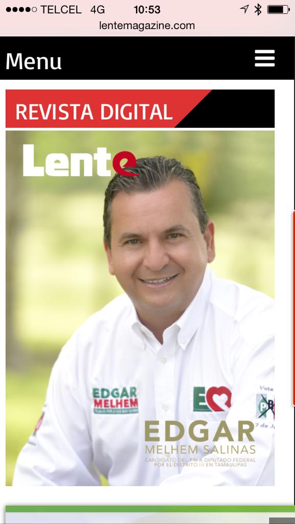 edgarmelhem's tweet photo. Les comparto portada d revista @LenteMagazine q contiene entrevista sobre mis propuestas www,http://t.co/SgCzyibsx5 http://t.co/Y0knIfFx3E