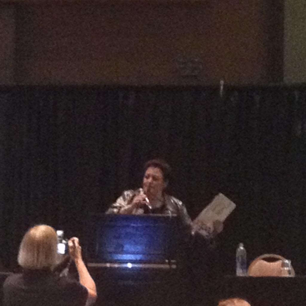 shelfindulge's tweet photo. Barbara Rosenblat aka my hero, Rosa, from #OrangeIsTheNewBlack speaking #flacon2015 #praise http://t.co/LBgPQOtLUR