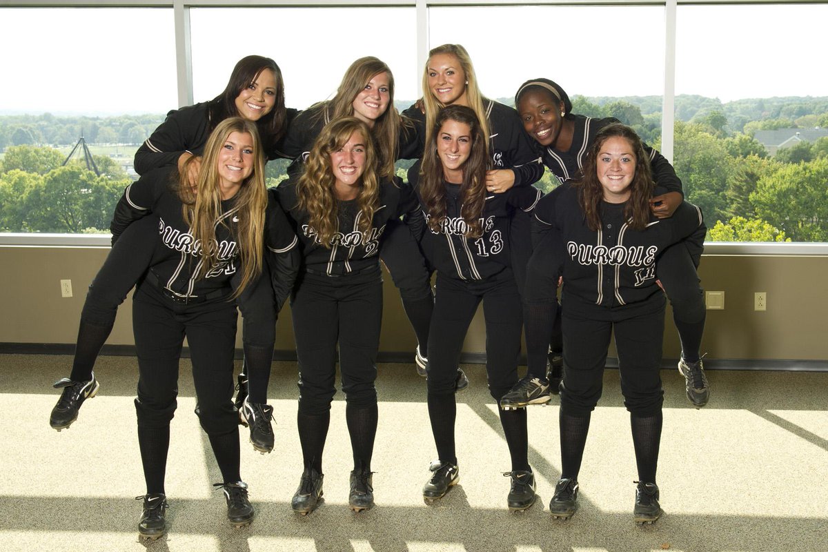 PurdueSoftball's tweet photo. Flashback Friday to our seniors as freshmen in 2012. It's been a great four years. @Almondjoy_Alex graduates this wk http://t.co/9jWHRlf9q9