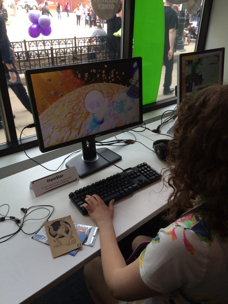 One of the best looking games <a href="/ColumbiaChi/">Columbia College Chicago</a> #manifest was #HamStar, nicely done to all game devs in class of 2015