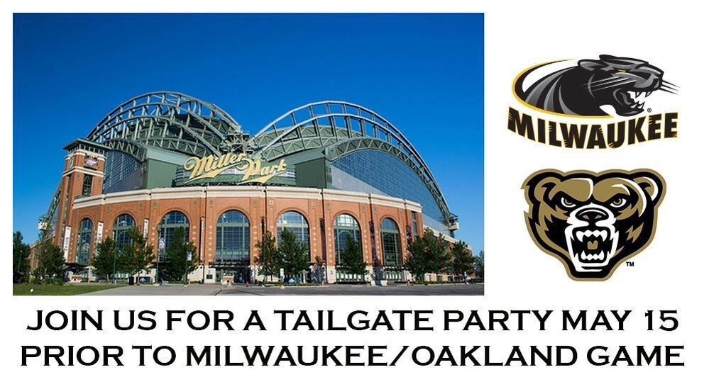 UWMScoop's tweet photo. Today @MKE_Baseball gets Miller Park all to themselves as they take on Oakland. 6 pm. Tailgate before. http://t.co/sMedrwznrG