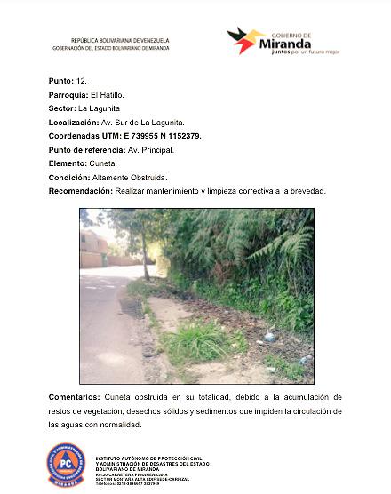 ebattistini's tweet photo. Punto #12 vulnerabilidad cuneta obstruida en Avd. Sur La Lagunita #ElHatillo #MirandaPreventiva http://t.co/vzhKbXfZx2