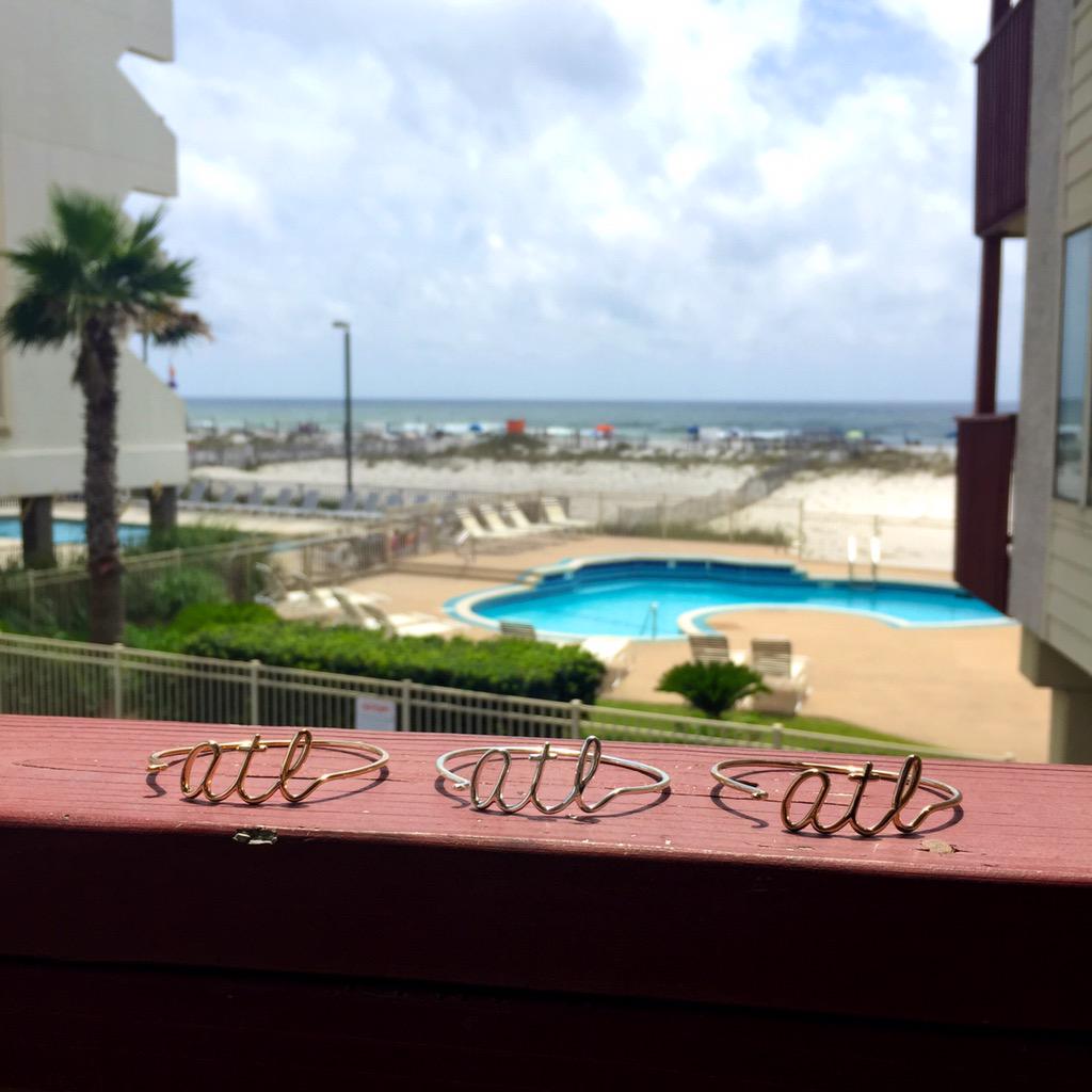3by3D's tweet photo. Our #3dprinted ATL Wire Bracelets are in Gulf Shores, AL this weekend for @hangoutfest !!! http://t.co/Fh5uJYVOch